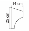 Corniche GM15 : forme arrondie
