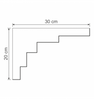 Corniche GM19 : forme en escalier