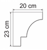Corniche GW7 : profilé concave et minimaliste