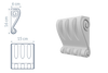 Support décoratif W8 motif ondulé avec trois rainures verticales