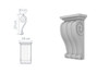 Support décoratif W15 : Profilé classique avec rainures