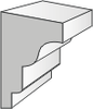 Corniche intermédiaire GP10 : profilé motif d’escalier