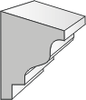 Corniche intermédiaire GP12 élégante avec profil sculpté - Dartank