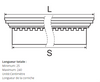 Corniche de fenêtre GO4 - Ornementale avec Reliefs Dentelés Personnalisée - Coupes et finition d’usine – gratuites.