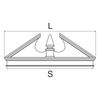 Fronton de fenêtre NA4 - Architecture néoclassique Personnalisée - Coupes et finition d’usine – gratuites.