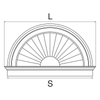 Fronton de fenêtre NA12 - En forme d'arc Personnalisée - Coupes et finition d’usine – gratuites.