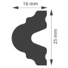 Carton de 112 mètres WD25D Moulure Murale DMS DECOR - 56 pièces