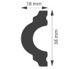 Carton de 60 mètres WD38D Moulure Murale DMS DECOR - 30 pièces