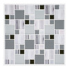 Lot de 20 Packs de Carreaux 3D Auto-Adhésifs - Mosaïque en Tons Gris et Blanc