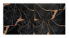 Lot de 240 carreaux décoratifs auto-adhésifs PS-0011, noir avec détails dorés