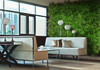 Mur vert décoratif 50x50 cm, texture végétale uniforme