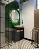 Tapis décoratif vert synthétique, texture réaliste, usage intérieur/extérieur