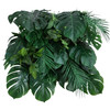 Mur vert Émeraude Jungle 50x50 cm - Détail feuillage luxuriant
