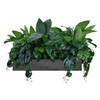 Composition florale exotique pour pot, design moderne et élégant