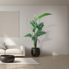 Plante artificielle Alokazja 170 cm en décoration intérieure stylisée