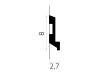 Profil plinthe décorative haute qualité MD024 - finition sol mur décoration intérieure