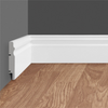 Plinthe BBM-103 vue de face en PVC blanc, finition mate, installation au sol.
