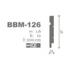 Vue en coupe de la plinthe BBM-126, détail de la structure et matériaux.
