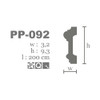 Moulure murale PP-092 en coupe transversale montrant sa structure et ses dimensions.