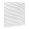 Panneau 3D WS-01 en blanc, design moderne pour décoration murale intérieure.