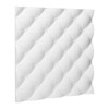 Panneau mural 3D WS-18 en blanc mat, design moderne et élégant.