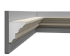 Corniche LP 011 en polystyrène extrudé, vue extérieure.