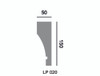 Vue en coupe de la corniche LP 020, structure et dimensions.
