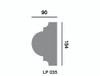 Moulure LP 035, vue en coupe transversale.
