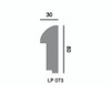 Coupe transversale de la moulure LP 073 montrant sa structure et dimensions