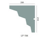Vue en coupe de la corniche LP 194, détail des dimensions et structure interne.