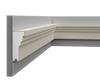 Corniche LP 225 en polystyrène extrudé, vue extérieure détaillée.