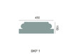 Dimensions détaillées de la base de colonne BKP 1 en millimètres.