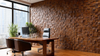 Panneau PU Amber Grain 120 x 60 cm, intégration murale en environnement intérieur.