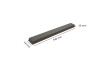 Carreau façade lisse long 5,4 x 54 cm S.01 – finition mate, teinte gris graphite.