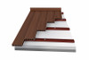 Solive composite WPC 3×4 cm marron, vue en longueur sur support de terrasse.