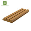 Planche de pin thermo-traitée brossée AB, profil losange x3V, teinte Honey Wood Tikkurila – vue de f