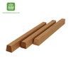 Vue triple (face, profil et dos) du lambris en pin thermo-traité losange AB 4,2 x 4,2 cm