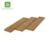 Vue triple (face, arête, dos) de la planche thermo-traitée en pin AB 1,9 x 9,2 cm