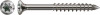 Vis à bois inox A2, 4 x 4,5 cm, embout Torx 15, lot de 100 pièces