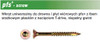 Vis à bois zinc jaune 3,5 x 3 cm TORX 15 – détail vis et tête
