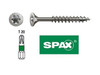 Vis à bois inox A2 4,5 x 7 cm TORX 20 – 100 pièces, vue en gros plan sur bois.