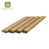 Plancher en pin thermo-traité 2,6 x 6,8 cm, classe AB UTS+, installation partielle sur support, illu