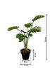 Dimensions détaillées de la plante Monstera artificielle 53 cm
