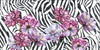 Papier peint Zebra Fleur