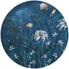 Papier peint cercle Cold Flowers 3