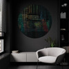 Papier peint cercle Lost In Matrix 2