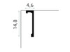 Cache Tringle à Rideau QL036T 200cm Blanc Mate