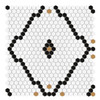 Carrelage Mini Hexagone Rombdance Noir mat
