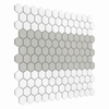 Carrelage hexagonale Mini rayures 1.A mat Blanc Beige Gris
