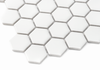 Carrelage Mini hexagone blanc mat